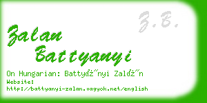 zalan battyanyi business card